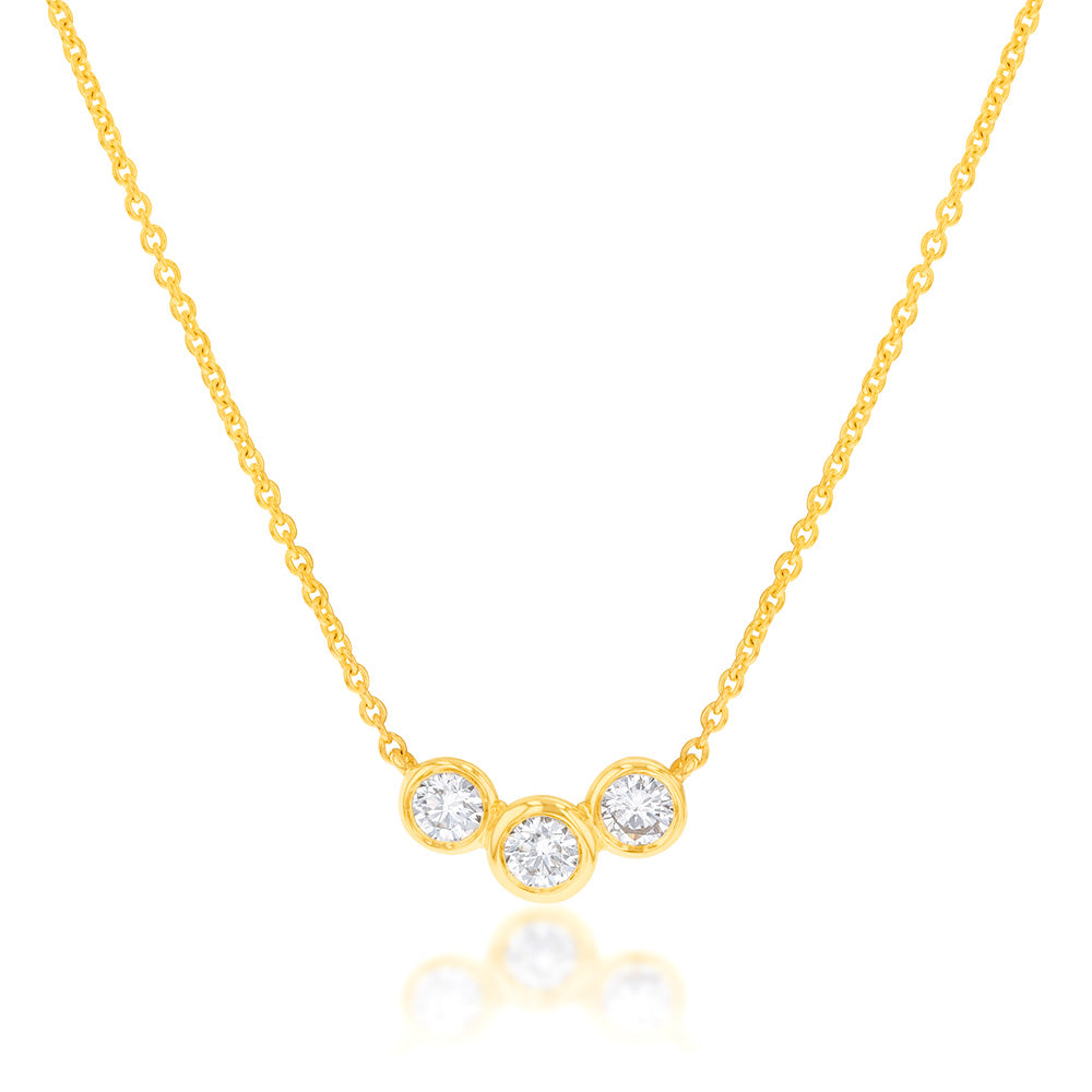 15 Carat Diamond Rivera Graduated Necklace 14K White Gold